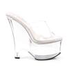 Pleaser - BEAU601 Wedges - Transparent/White Product image